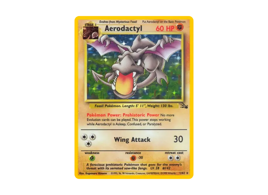 Aerodactyl R : 1ED [62-FOSSIL 1/62] [EN] (Base "Fossil")