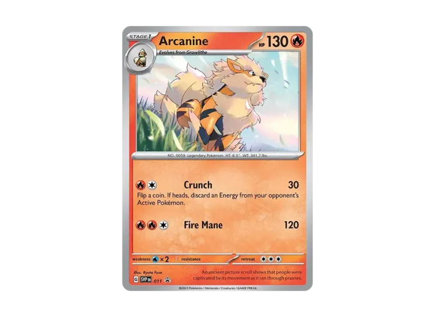 Arcanine P [SVP 011] [EN] (Scarlet & Violet "Promotional Card")