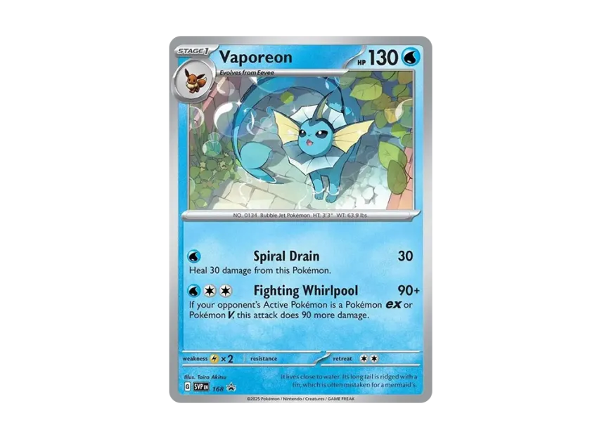 Vaporeon P [SVP 168] [EN] (Scarlet & Violet "Promotional Card")