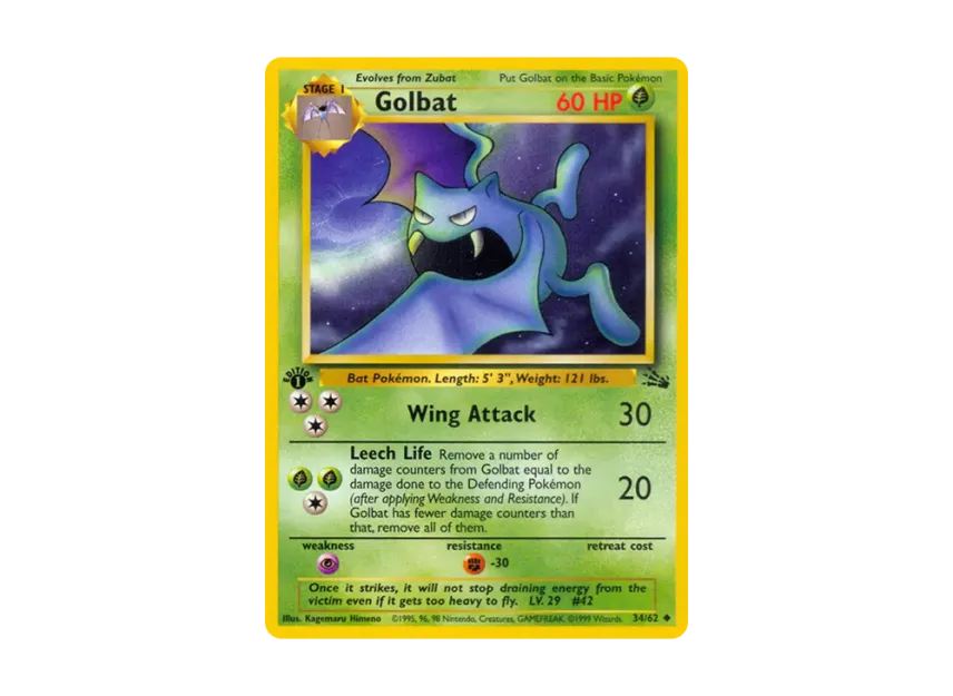 Golbat U : 1ED [62-FOSSIL 34/62] [EN] (Base "Fossil")