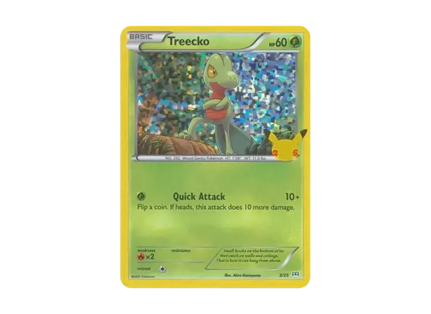 Treecko : Holo [25-MCDONALD-S-25TH-ANNIVERSARY 3/25] (Sword & Shield "McDonald's 25th Anniversary")