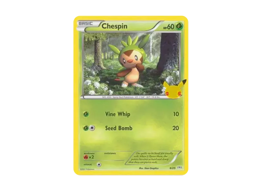 Chespin [25-MCDONALD-S-25TH-ANNIVERSARY 6/25] (Sword & Shield "McDonald's 25th Anniversary")