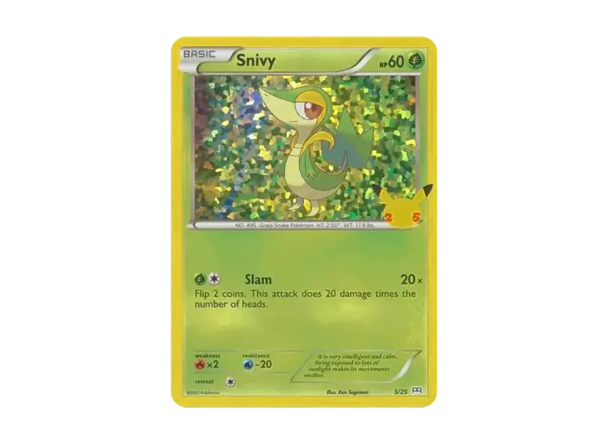 Snivy : Holo [25-MCDONALD-S-25TH-ANNIVERSARY 5/25] (Sword & Shield "McDonald's 25th Anniversary")
