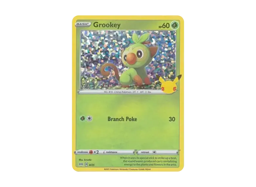 Grookey : Holo [25-MCDONALD-S-25TH-ANNIVERSARY 8/25] (Sword & Shield "McDonald's 25th Anniversary")