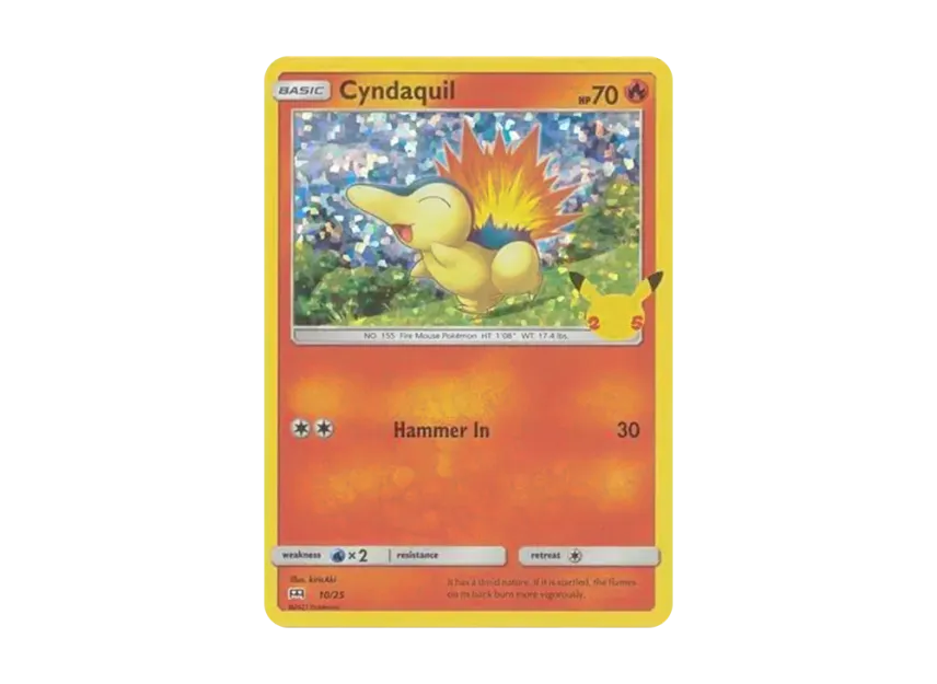 Cyndaquil : Holo [25-MCDONALD-S-25TH-ANNIVERSARY 10/25] (Sword & Shield "McDonald's 25th Anniversary")