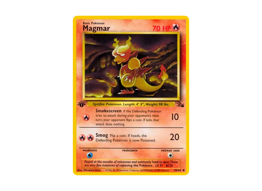 Magmar U : 1ED [62-FOSSIL 39/62] [EN] (Base "Fossil")