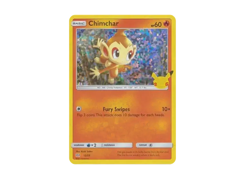 Chimchar : Holo [25-MCDONALD-S-25TH-ANNIVERSARY 12/25] (Sword & Shield "McDonald's 25th Anniversary")