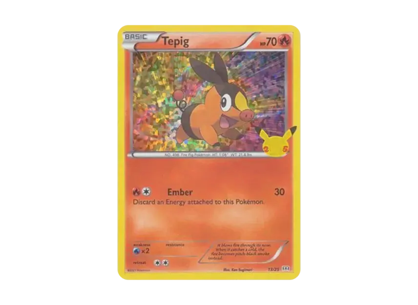 Tepig : Holo [25-MCDONALD-S-25TH-ANNIVERSARY 13/25] (Sword & Shield "McDonald's 25th Anniversary")
