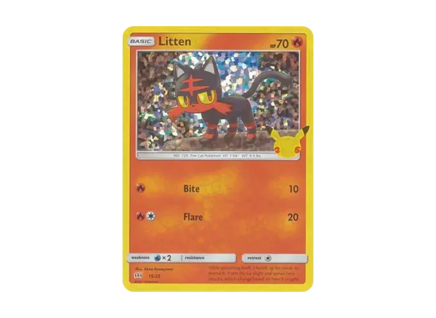 Litten : Holo [25-MCDONALD-S-25TH-ANNIVERSARY 15/25] (Sword & Shield "McDonald's 25th Anniversary")