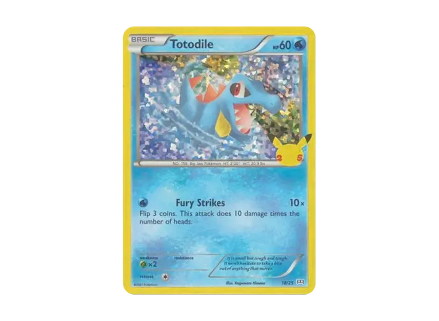 Totodile : Holo [25-MCDONALD-S-25TH-ANNIVERSARY 18/25] (Sword & Shield "McDonald's 25th Anniversary")