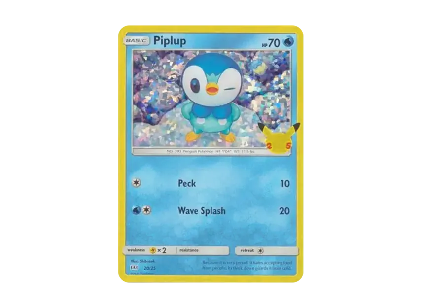 Piplup : Holo [25-MCDONALD-S-25TH-ANNIVERSARY 20/25] (Sword & Shield "McDonald's 25th Anniversary")