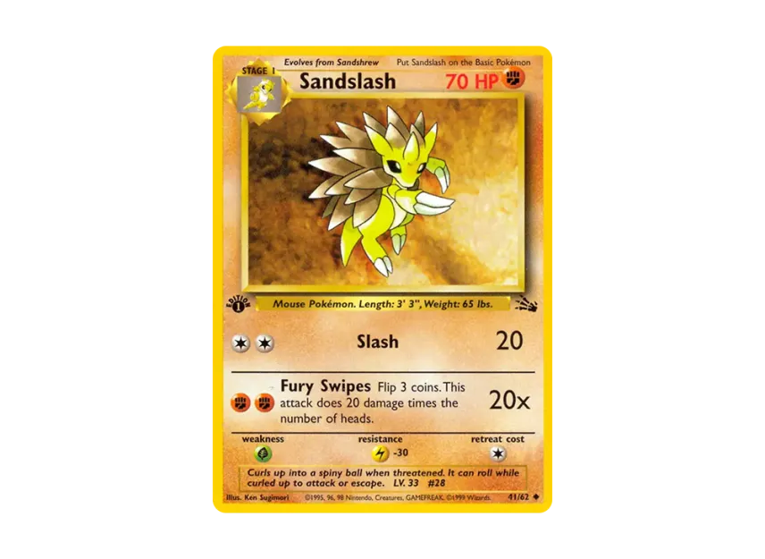 Sandslash U : 1ED [62-FOSSIL 41/62] [EN] (Base "Fossil")