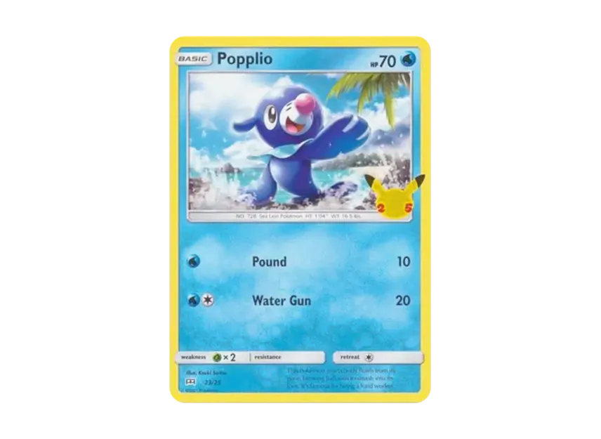Popplio [25-MCDONALD-S-25TH-ANNIVERSARY 23/25] (Sword & Shield "McDonald's 25th Anniversary")