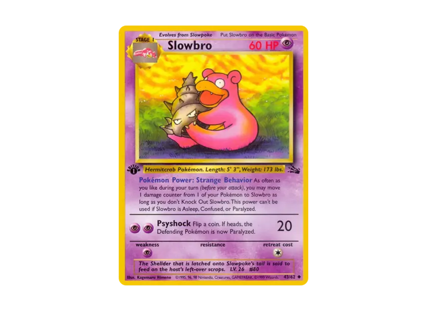 Slowbro U : 1ED [62-FOSSIL 43/62] [EN] (Base "Fossil")