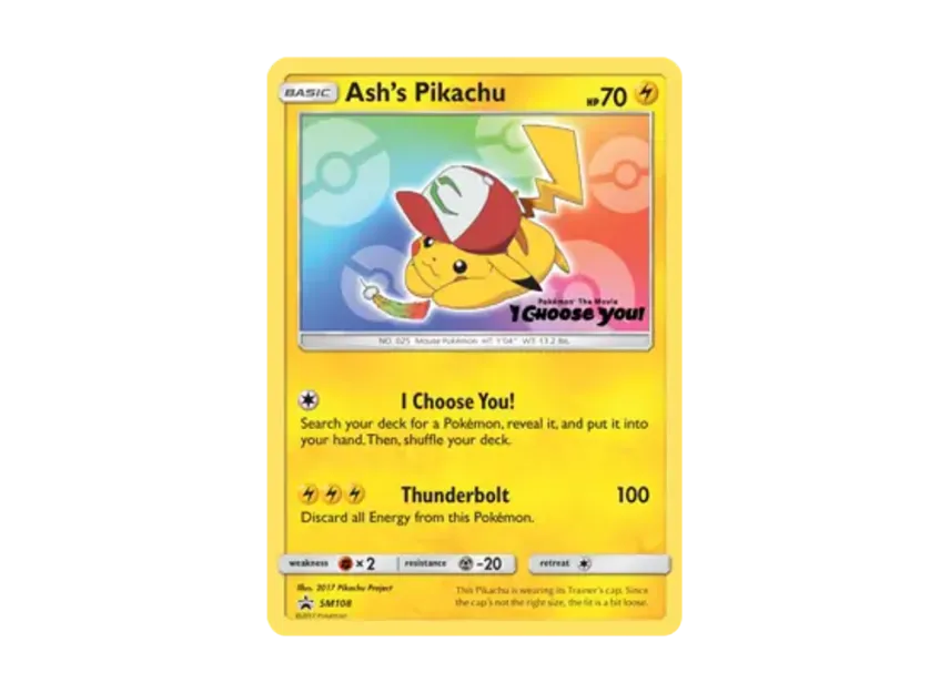 Ash's Pikachu P [SM108] (Sun & Moon "Promotional Card")