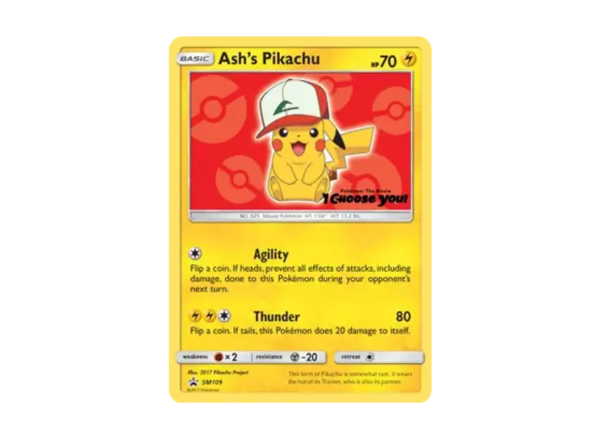 Ash's Pikachu P [SM109] (Sun & Moon "Promotional Card")