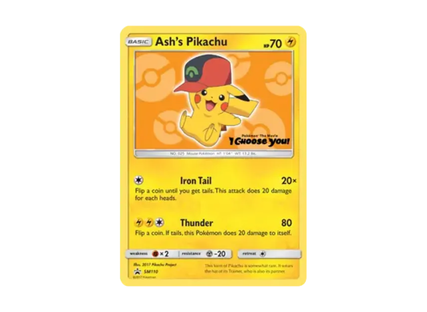 Ash's Pikachu P [SM110] (Sun & Moon "Promotional Card")