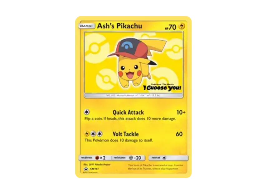 Ash's Pikachu P [SM111] (Sun & Moon "Promotional Card")