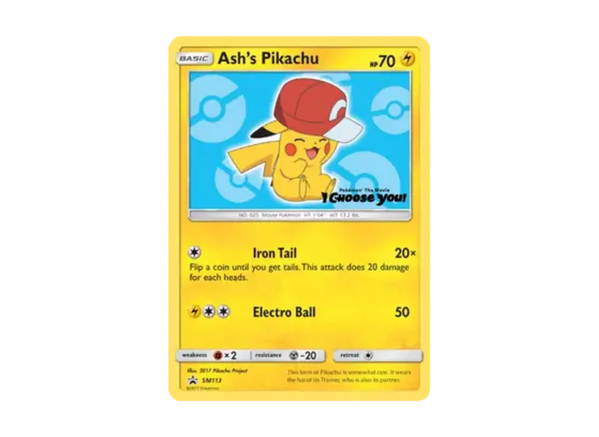 Ash's Pikachu P [SM113] (Sun & Moon "Promotional Card")