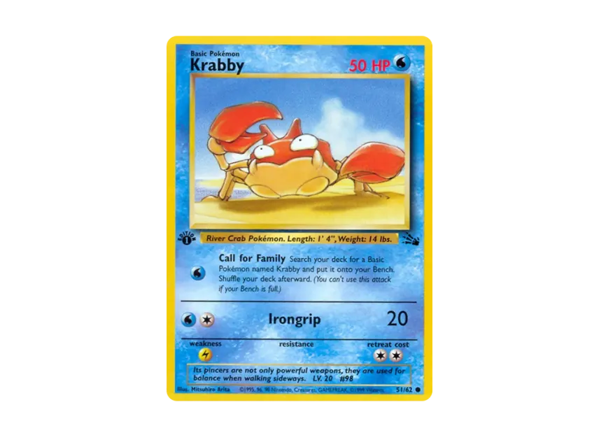 Krabby C : 1ED [62-FOSSIL 51/62] [EN] (Base "Fossil")
