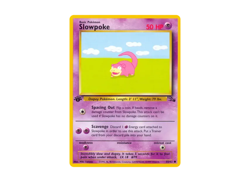 Slowpoke C : 1ED [62-FOSSIL 55/62] [EN] (Base "Fossil")