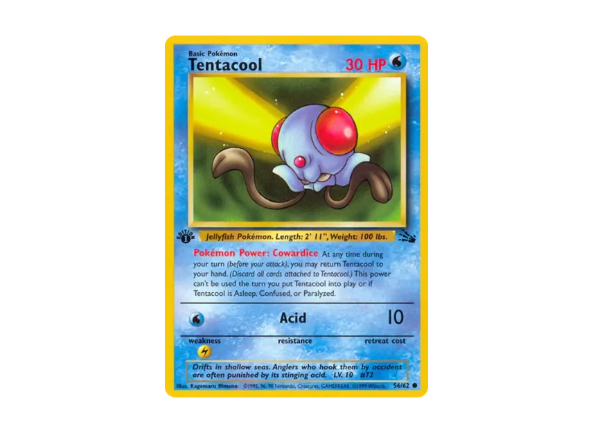 Tentacool C : 1ED [62-FOSSIL 56/62] [EN] (Base "Fossil")
