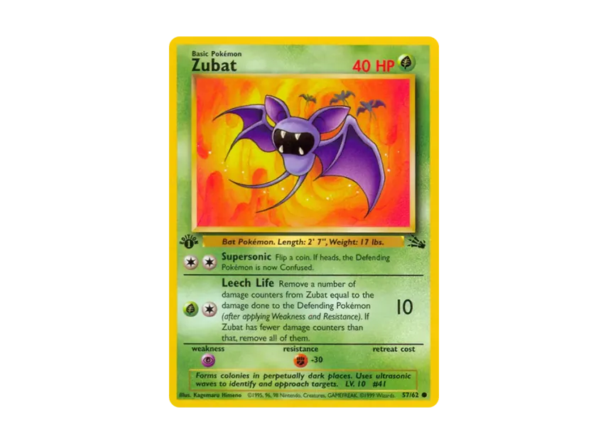 Zubat C : 1ED [62-FOSSIL 57/62] [EN] (Base "Fossil")