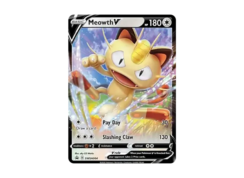 Meowth V P [SWSH004] (Sword & Shield "Promotional Card")