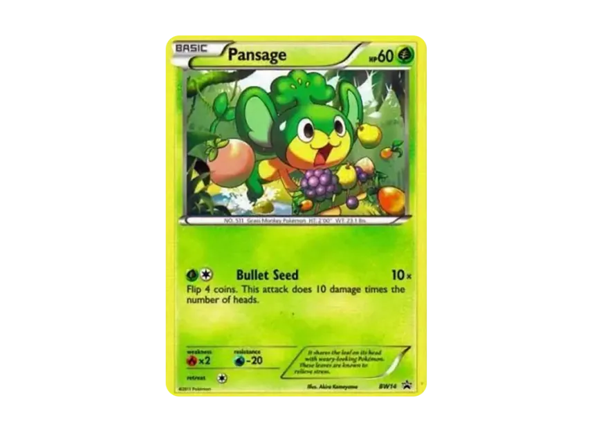 Pansage P [BW14] (Black & White "Promotional Card")