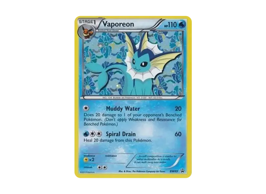Vaporeon P [BW89] (Black & White "Promotional Card")