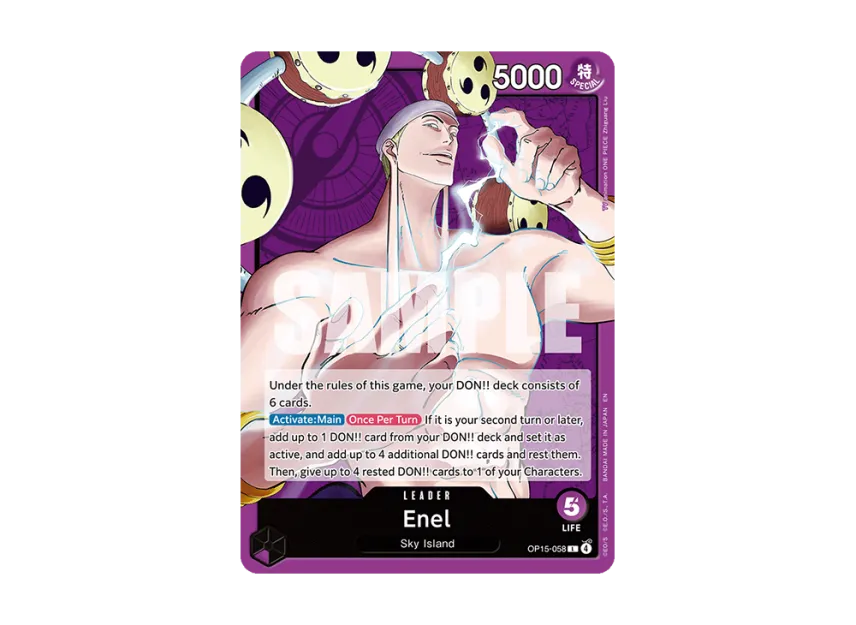 Enel L [OP15-058] [EN] (Booster Pack "ADVENTURE ON KAMI’S ISLAND")