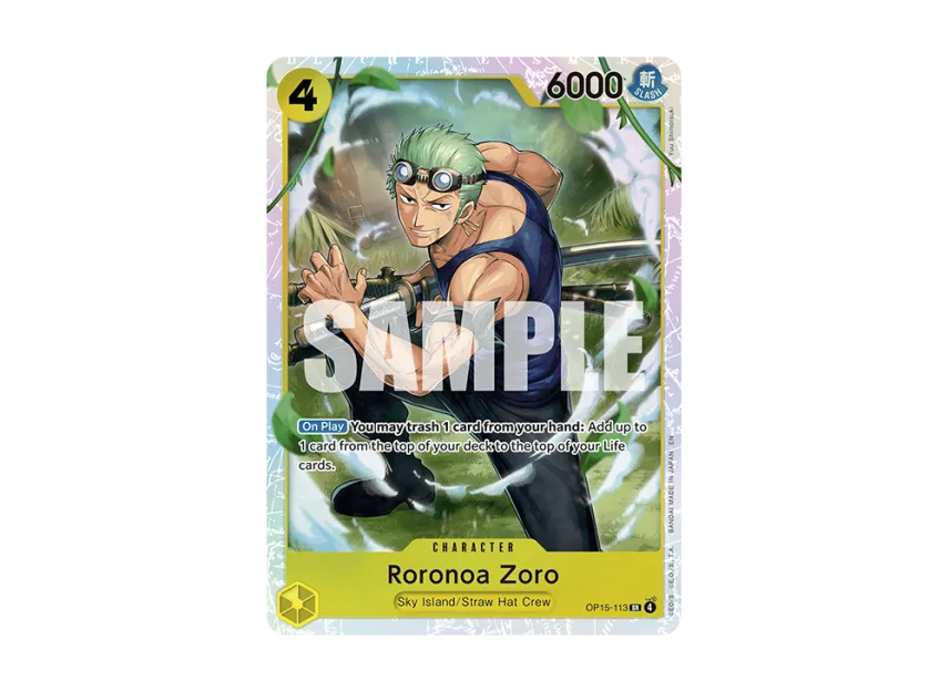 Roronoa Zoro SR [OP15-113] [EN] (Booster Pack "ADVENTURE ON KAMI’S ISLAND")