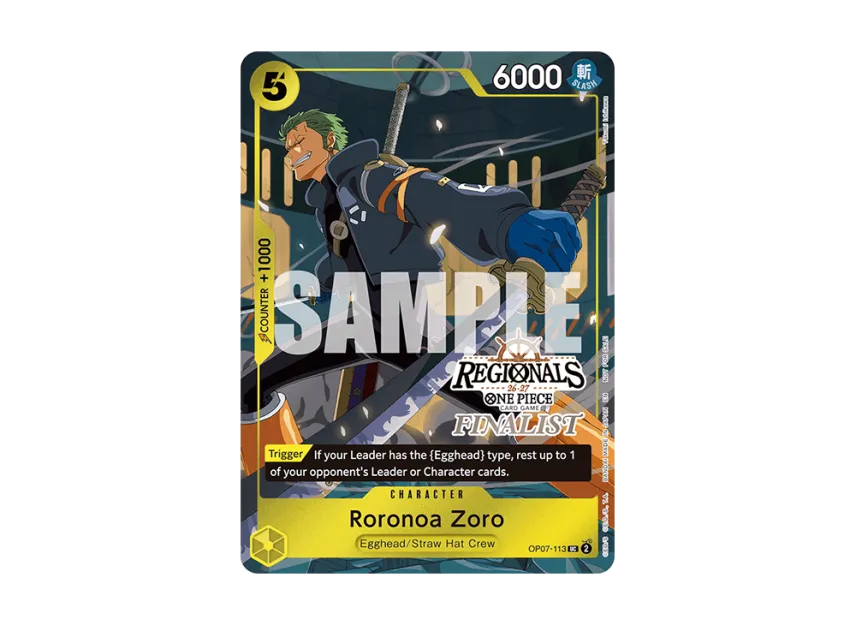 Roronoa Zoro UC : Finalist [OP07-113] [EN] (Promotional Card "Regional Finalist Card Set 26-27 Vol.1")