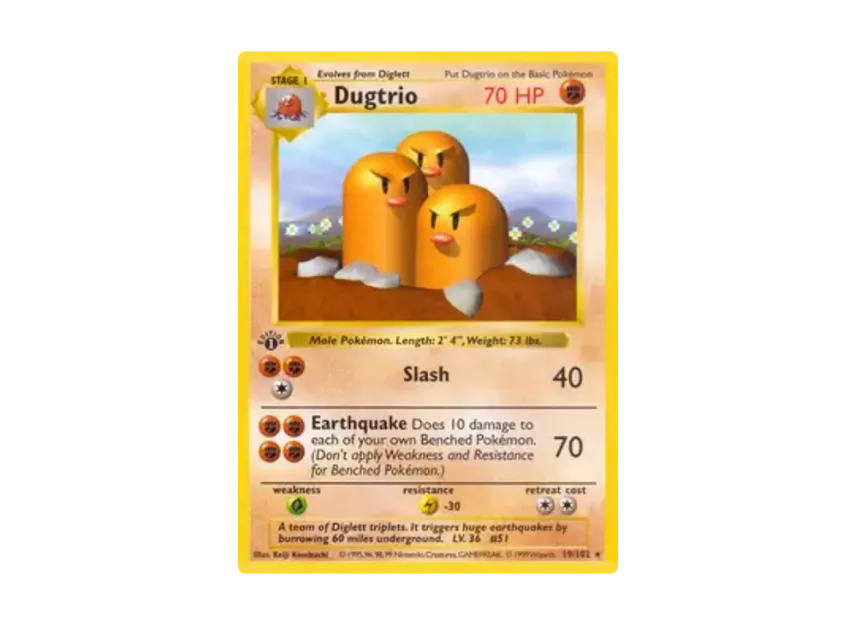 Dugtrio R [102-SET-1ST-EDITION 19/102] [EN] (Base "Set 1st Edition")