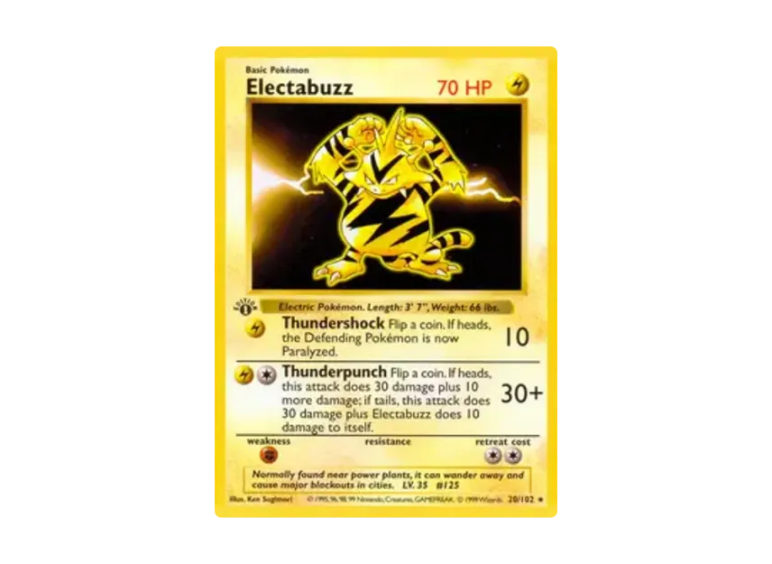 Electabuzz R [102-SET-1ST-EDITION 20/102] [EN] (Base "Set 1st Edition")