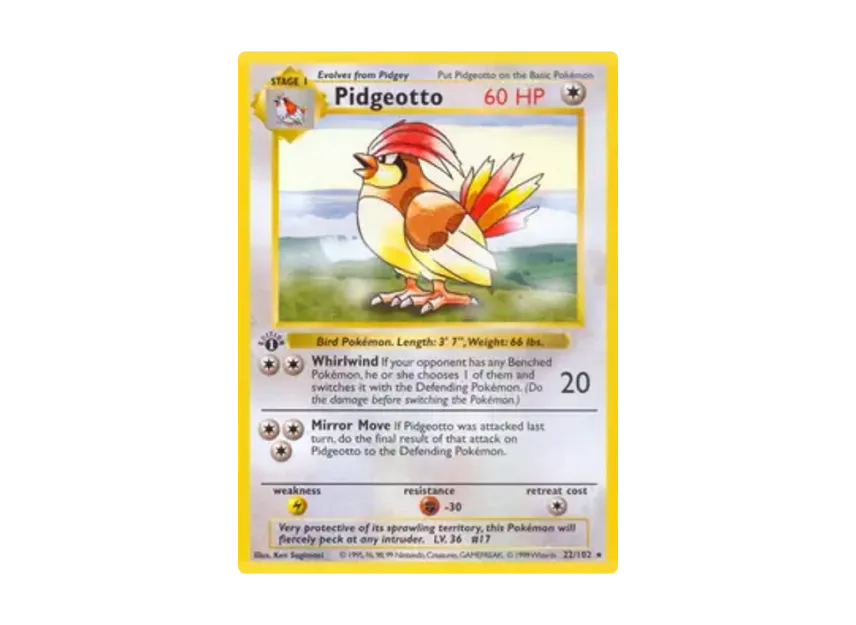 Pidgeotto R [102-SET-1ST-EDITION 22/102] [EN] (Base "Set 1st Edition")