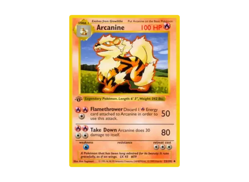 Arcanine U [102-SET-1ST-EDITION 23/102] [EN] (Base "Set 1st Edition")