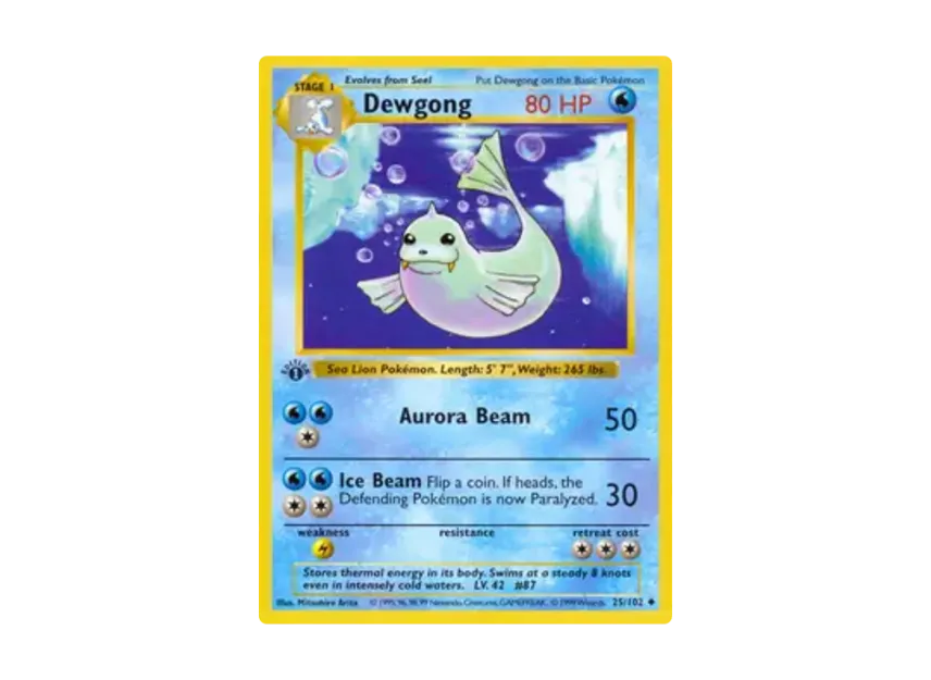 Dewgong U [102-SET-1ST-EDITION 25/102] [EN] (Base "Set 1st Edition")