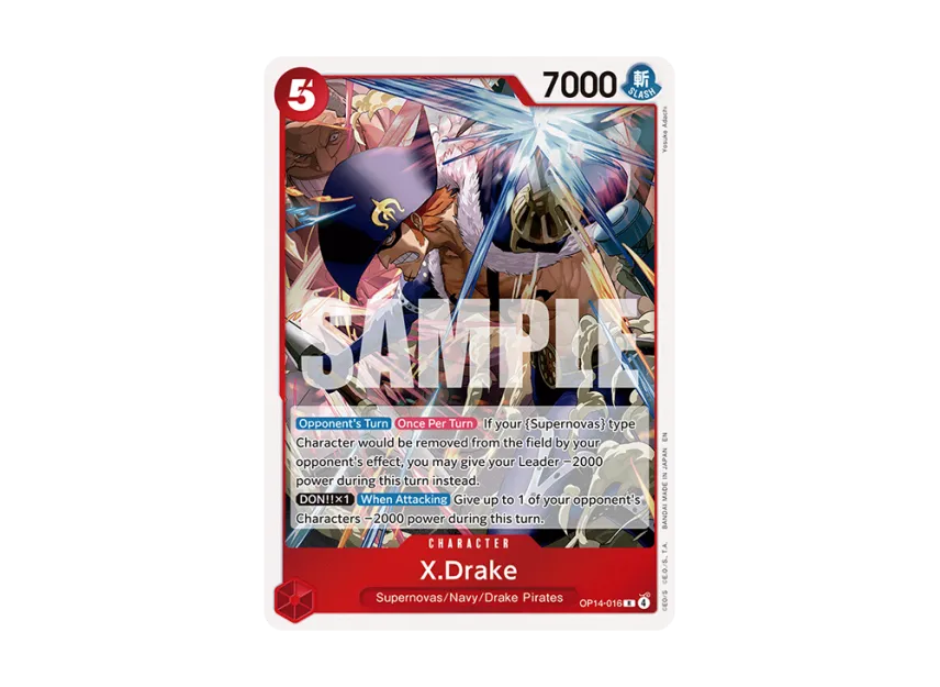 X.Drake R [OP14-016] [EN] (Booster Pack "THE AZURE SEA'S SEVEN")