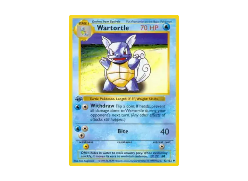 Wartortle U [102-SET-1ST-EDITION 42/102] [EN] (Base "Set 1st Edition")