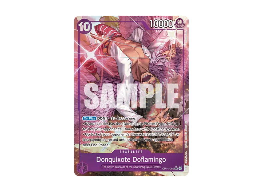 Donquixote Doflamingo SR-P [OP14-069] [EN] (Booster Pack "THE AZURE SEA'S SEVEN")