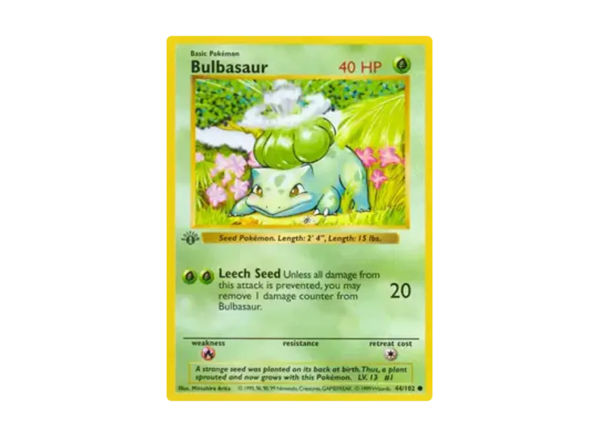 Bulbasaur C [102-SET-1ST-EDITION 44/102] [EN] (Base "Set 1st Edition")