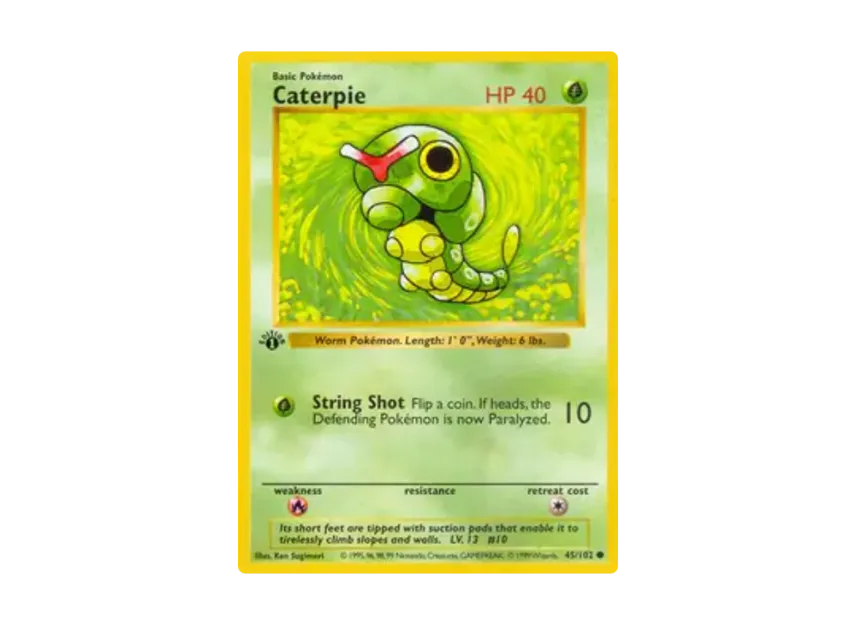 Caterpie C [102-SET-1ST-EDITION 45/102] [EN] (Base "Set 1st Edition")
