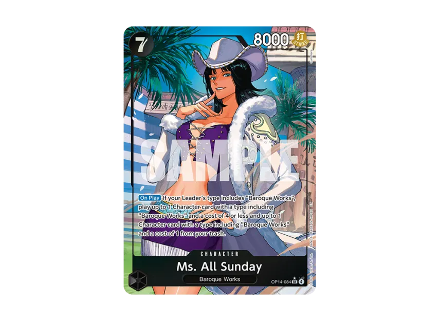 Ms. All Sunday SR-P [OP14-084] [EN] (Booster Pack "THE AZURE SEA'S SEVEN")
