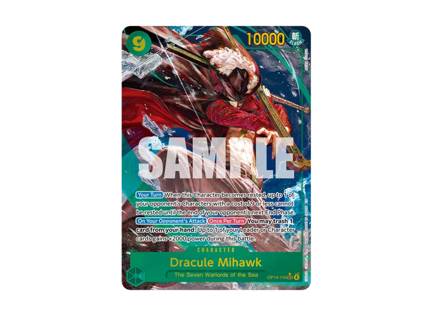 Dracule Mihawk SEC-P [OP14-119] [EN] (Booster Pack "THE AZURE SEA'S SEVEN")