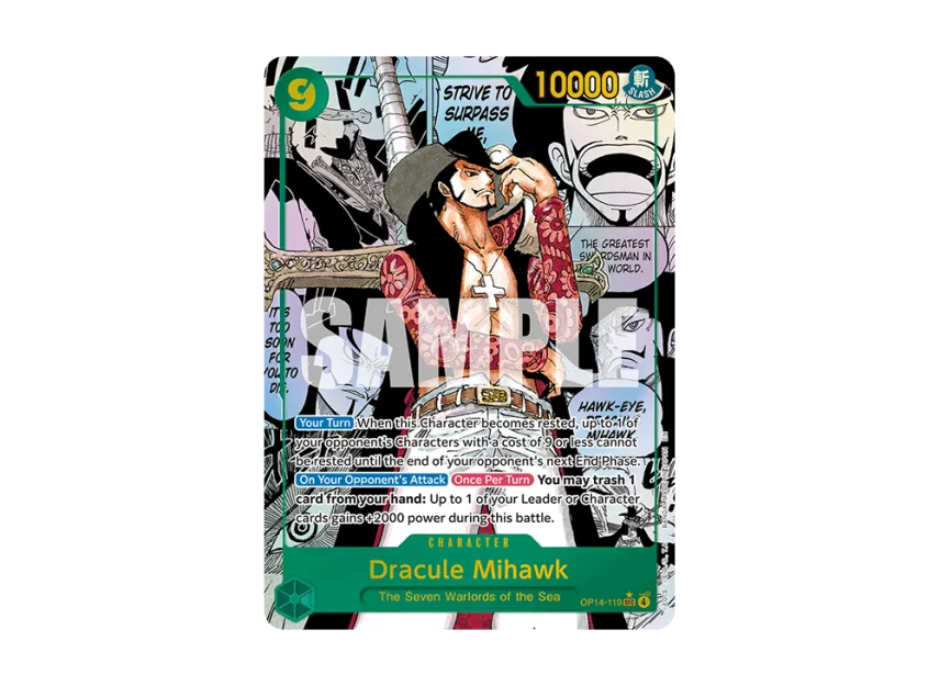 Dracule Mihawk SEC-SP : Comic Parallel [OP14-119] [EN] (Booster Pack "THE AZURE SEA'S SEVEN")