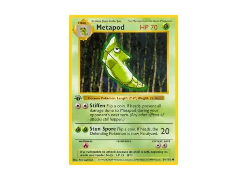Metapod C [102-SET-1ST-EDITION 54/102] [EN] (Base "Set 1st Edition")