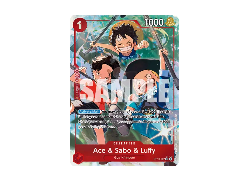 Ace & Sabo & Luffy SR-P [OP13-007] [EN] (Booster Pack "CARRYING ON HIS WILL")