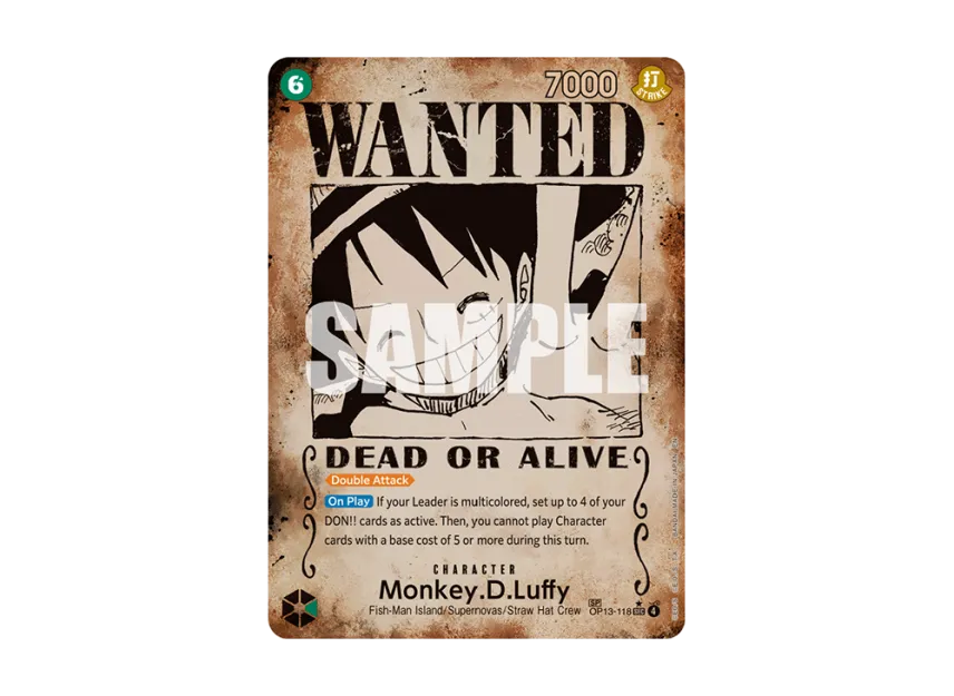 Monkey.D.Luffy : Wanted SEC-SPC [OP13-118] [EN] (Booster Pack "CARRYING ON HIS WILL")