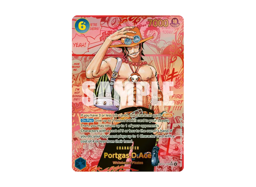 Portgas.D.Ace SEC-RSP : Red Comic Parallel [OP13-119] [EN] (Booster Pack "CARRYING ON HIS WILL")